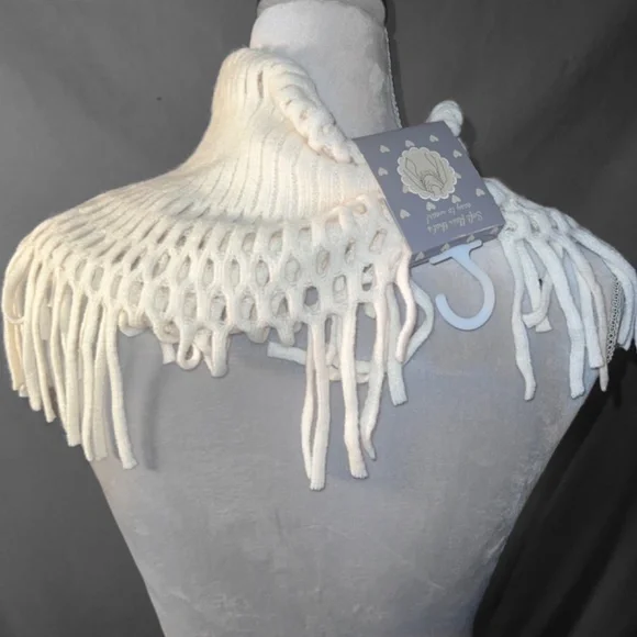 Cream Open Weave Infinity Scarf - Picture 2 of 6